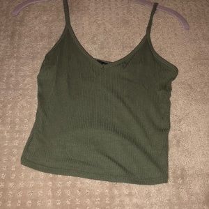 Olive green crop top